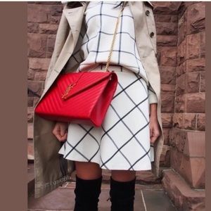 NWT Ann Taylor LOFT Windowpane A-Line Skirt